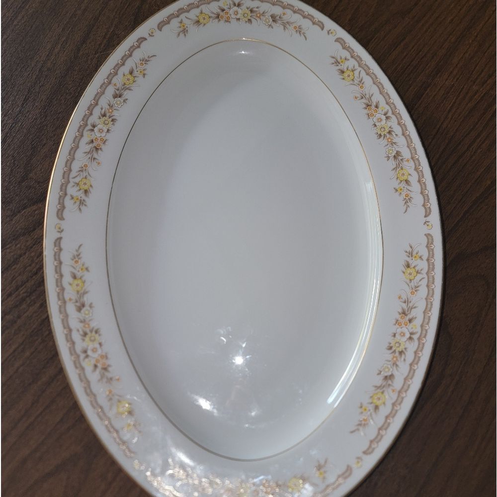Ekco International Exquisite Fine China Sango GoldenAutumn Pattern platter-Japan